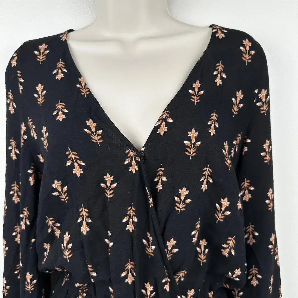 Sadie & Sage Romper Floral Long Sleeve Small Forest Fairy Boho Prairie
